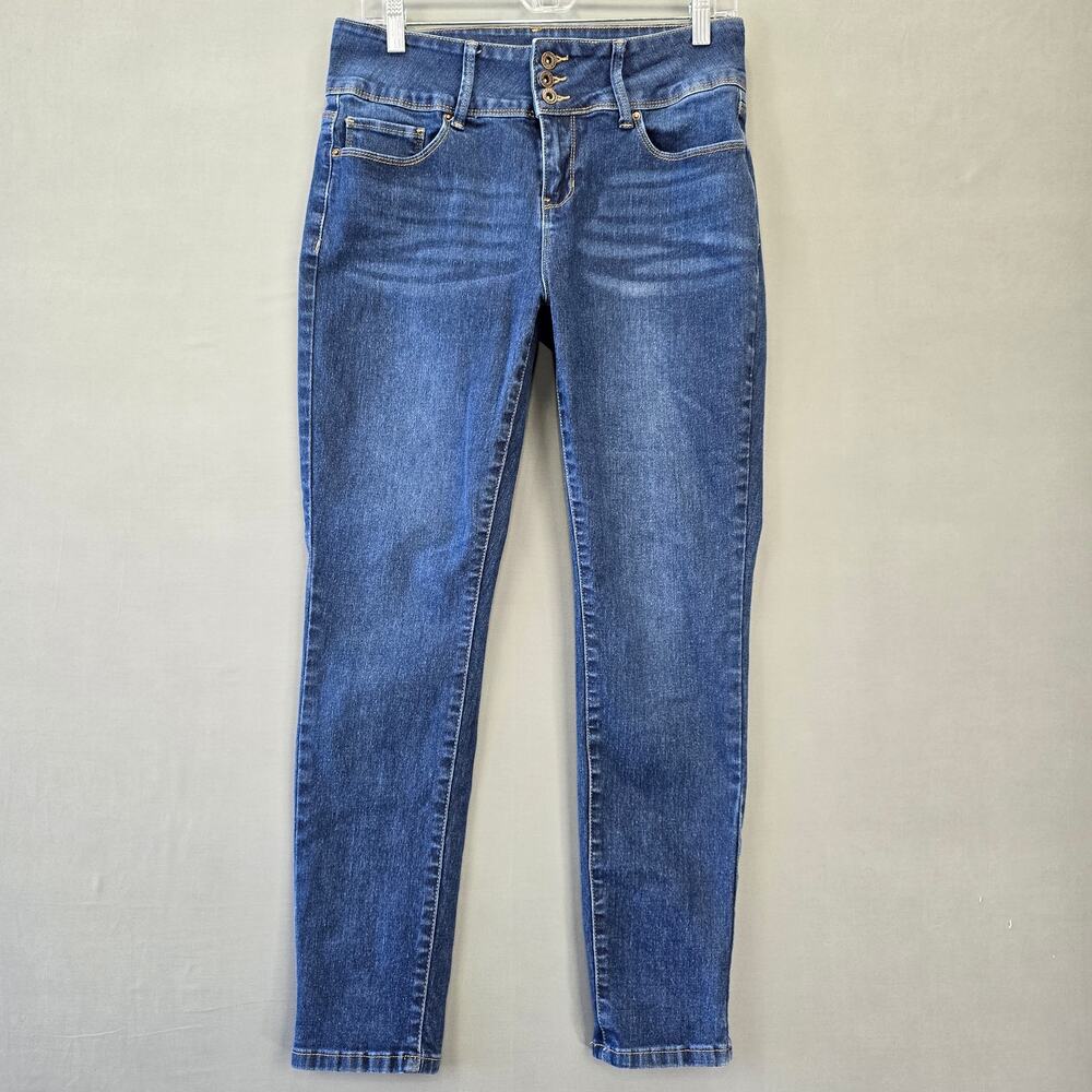 California Vintage Blue Jeans Womens Junior Size 13 Stretch Skinny Stonewash Zip